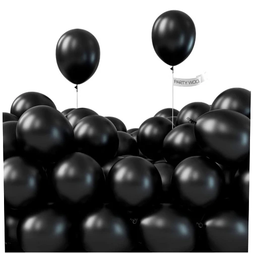 PartyWoo Black Balloons, 50 pcs 5 Inch Matte Black Balloons, Black Balloons for Balloon Garland or Balloon Arch as Party Decorations, Birthday Decorations, Retirement Party Decorations, Black-Y18