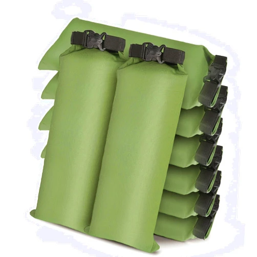 MAGBAKASAK Flood Water Barrier Sand Bags - 8Pcs Thickened Long Canvas Flood Protection Sandbags with Insert Buckle Reusable Quick Flood Barrier for Home Door Window Basement Garage Floor Flood Control - 11
