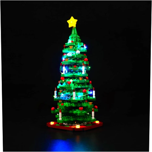 Bourvill LED Lights Kit for Lego 40573 Christmas Tree - Lights Set Compatible with Lego 40573 Set -Classic Version (Lights Kit without Model)