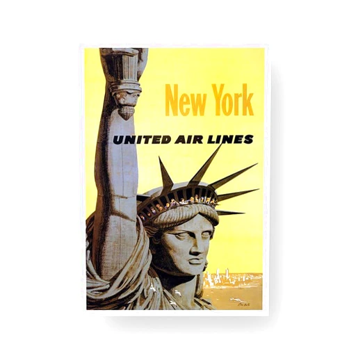 EzPosterPrints - Vintage Style Travel Poster Series- Poster Printing - Wall Art Print For Home Office Decor - New-York - 16X24 Inches
