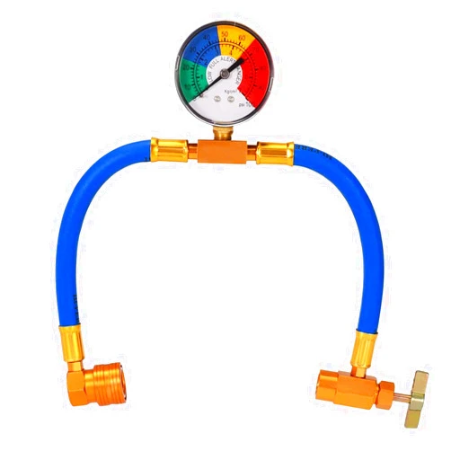 Ketofa R134A Car AC Refrigerant Charge Hose Kit Recharge Hose with Gauge,A/C 1/2 Recharge Measuring Kit Can Tap Air Conditioning Pressure Gauge R134A by Ketofa