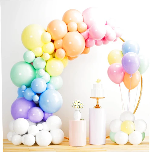 Labeol Pastel Rainbow Balloons Different Sizes 146PCS 18/12/10/5 Inch Rainbow Balloon Garland Arch Kit Quality Latex Balloons Assorted Colors Decorations for Birthday Party Baby Shower Wedding