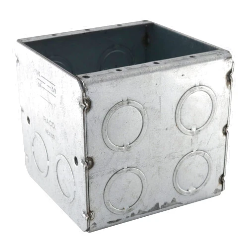Hubbell Raco Hubbell 696 Masonry Boxes, 3-1/2 in. Deep - Nongangable with Conduit KO's, 2-Gang, 3-25/32 in. Wide, Gray