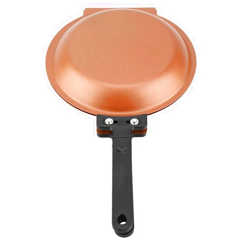 Haofy Double Side Pan, Double Side Non-stick Frying Pan Non-Stick Ceramic Coating Flip Frying Pan Pancake Maker for Home Kitchen Hotel Restaurant