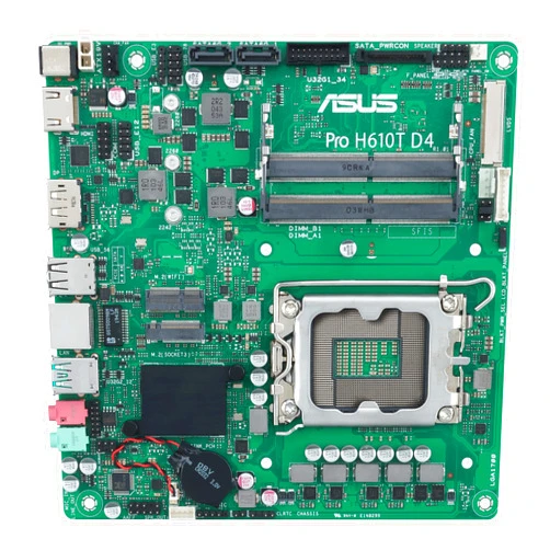 ASUS Pro H610T D4-CSM LGA 1700(Intel 12th Gen&Intel vPro)TCO-optimized Commercial Motherboard (PCIe 4.0,DP,LVDS,SO-DIMM DDR4,USB 3.2 Gen 2,M.2 E slot,Q-LED Core, ASUS Control Center Express)