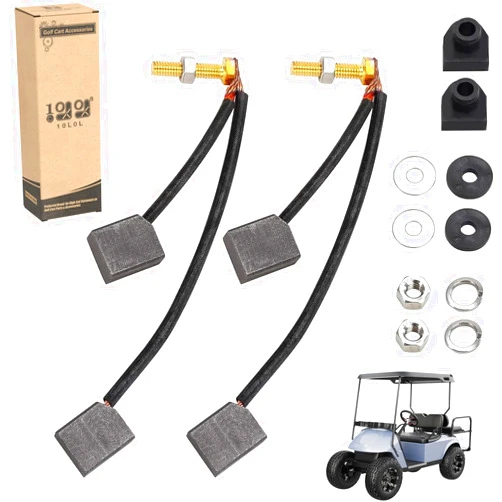 10L0L Golf Cart ADC Motor Brush Kit for Club Car & EZGO TXT 1997-2009 Electric Replaces Part Number OEM# 73120-G25, 1021862-01,1021871-01