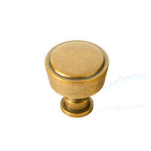 Goo-Ki 6 Pack Kitchen Cabinet Hardware Antique Brass Round Drawer Knobs - Single Hole Retro Bar Handles Ancient Bronze Vintage Pull for Closet Wardrobe Dresser Cupboard