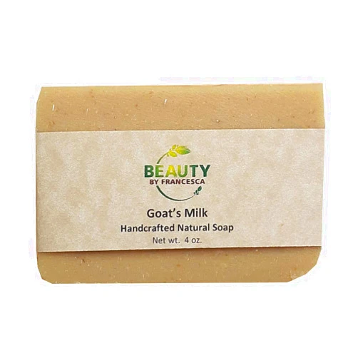 Beauty By Francesca Handmade Creamy Goat's Milk All Natural Ingredients Face and Body Unscented Bar Soap For Men and Women Hydrating Soap For Dry and Sensitive Skin