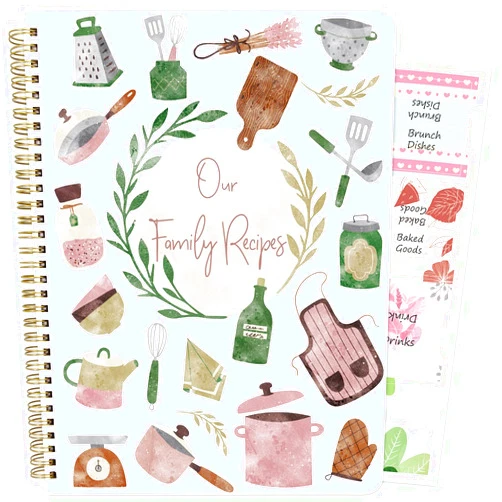 ceiba tree Recipe Book to Write in Your Own Recipes Family Blank Cookbook with Tabs Stickers 8.5 x 11 inch Gift Ideas for Wife Mom Women