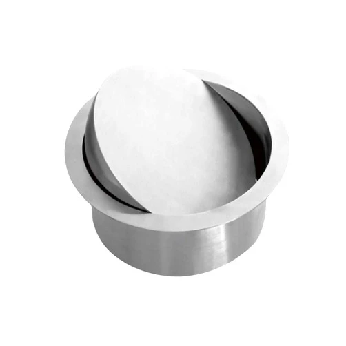 CapriTech Built-in Countertop Trash and Waste Chute Lid - Round Stainless Steel Balance Flap Cover Flush Trash Grommet Swing Trash Can Lid