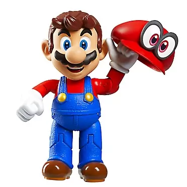 SUPER MARIO World of Nintendo Mario Odyssey with Hat Action Figure, 4