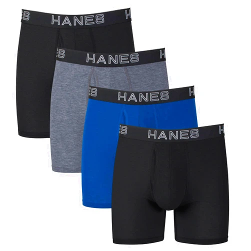 Hanes Men's Tagless Boxer Briefs with Comfort Flex Fit and Total Support Pouch