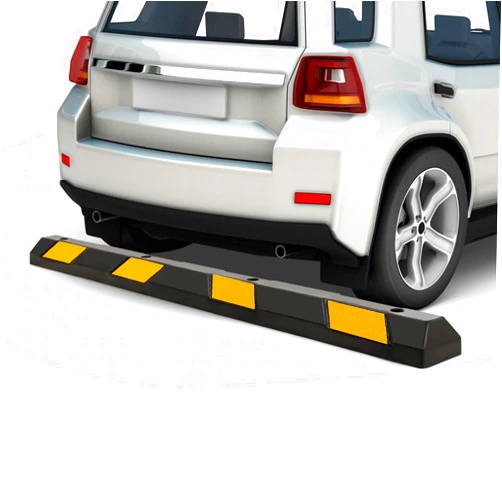 Goplus Parking Block, 72” Rubber Parking Bumpers with 8 High Reflective Yellow Safety Stripes, Heavy Duty Parking Target, Garage Wheel Stoppers Parking Curb for Car, Truck, RV and Trailer