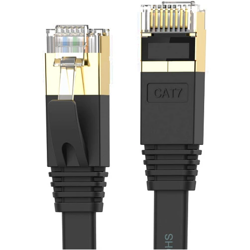 Senetem Cat 7 Ethernet Cable 35 ft High Speed 10Gbps 600MHz, Shielded Ethernet Cord, LAN Cable with RJ45, Weatherproof Flat Internet Network Patch Cord, Fast LAN Wire for Gaming, PS5/4/3, Xbox, Modem, Router