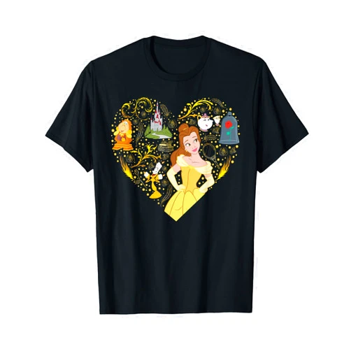 Disney Princess Belle Collage Heart T-Shirt