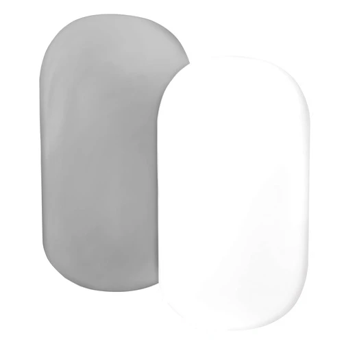 Coldwind Bassinet Sheet Set 2 Pack Fitted Bassinet Sheets for Baby boy, Universal Microfiber Soft Cradle Sheets for Oval Rectangle and Hourglass Bassinet Mattress, Gray and White