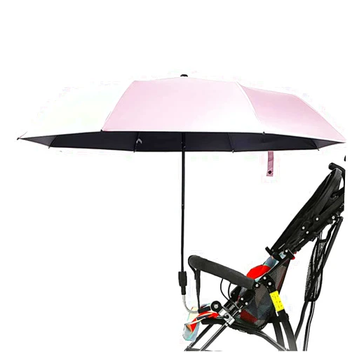 Nakazawa Universal Baby Parasol, Baby Stroller Sun Shade Sun Protection Sun Shade for Strollers, Waterproof Umbrella for Trolley Bike, Bicycle Umbrella with Holder Clip Clamp