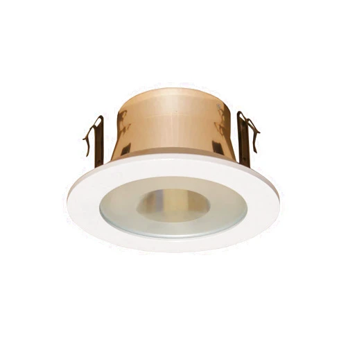 Joint Bright Lighting 4 Inches Semi-Frosted Lens Shower Trim for Line Voltage Recessed Light/Lighting-White Fit Halo/Juno