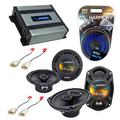 Harmony Audio Compatible with Toyota Corolla 2003-2008 OEM Speaker Replacement Harmony Bundle R65 R69 & HA-A400.4 Amp