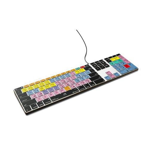 KB Covers Pro Tools - Backlit Pro Aluminum Keyboard - macOS - US – Avid Pro Tools Shortcut Keyboard with Color-Coded Keys, No Fading, USB Wired, Compatible with Logic Pro & MacBook Pro