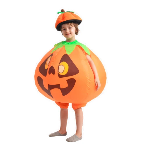 Spooktacular Creations Inflatable Halloween Costume Child Pumpkin Costume with a Hat Inflatable Pumpkin Costume for Halloween Dress Up Party