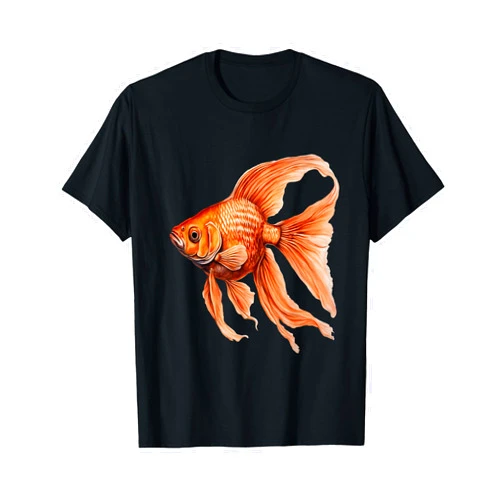 Pet Goldfish Gifts And Fancy Fish Tees by taiche Detailed Orange Colored Fantail Goldfish T-Shirt