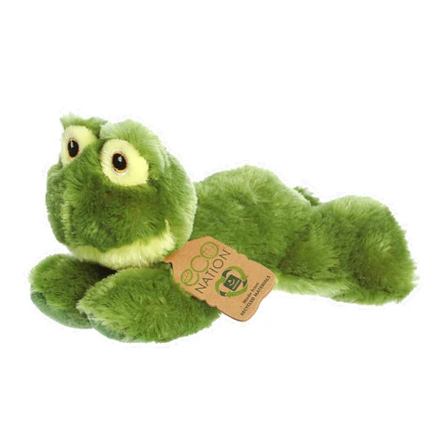 Aurora® Eco-Friendly Eco Nation™ Eco Softies™ American Bullfrog Stuffed Animal - Environmental Consciousness - Recycled Materials - Green 8 Inches