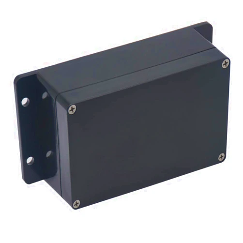 Raculety Project Box IP65 Waterproof Junction Box ABS Plastic Black Electrical Boxes DIY Electronic Project Case Power Enclosure with Fixed Ear, Black 6.22 x3.54 x2.36 inch