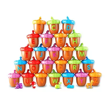 Learning Resources Alphabet Acorns Activity Set, Homeschool, Visual & Tactile Learning Toy, 78 Pieces, Easter Basket Gifts, Easter Gifts for Kids, Ages 3+ Single