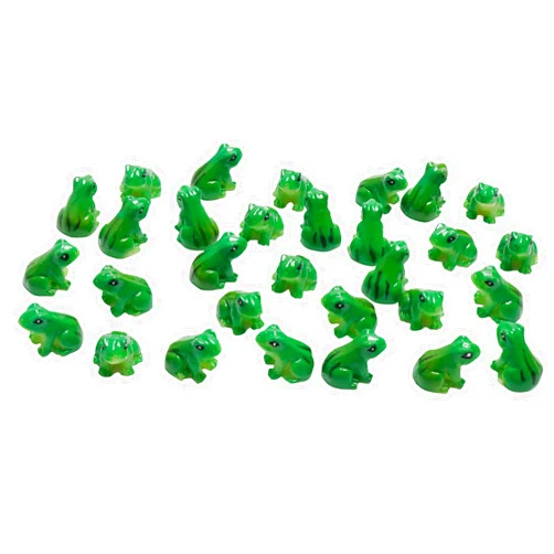 Exasinine 30 Pcs Resin Mini Frogs Green Frog Miniature Figurines Animals Model Fairy Garden Miniature Moss Landscape DIY Terrarium Crafts Ornament Accessories for Home Décor(A)
