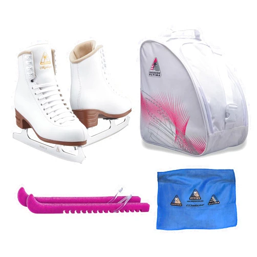 SKATE GURU Jackson Ultima Figure Ice Skates for Women and Girls Bundle with Jackson Skate Bag, Guardog Skate Guards, Towel - JUST LAUNCHED 2024