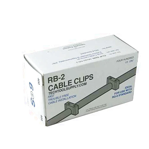 Telecrafter Products Telecrafter RB2 RG6 Insulated Staples - Black ID .276in