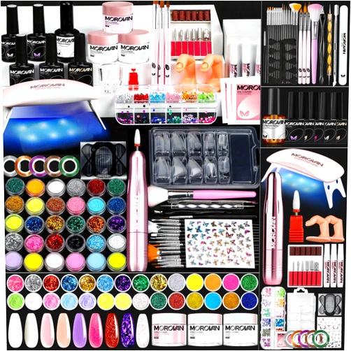 Morovan Acrylic Nail Kit with Everything: Beginners Professional Nail Kit Set for Starter Acrylic Nail with Drill Nail Christmas