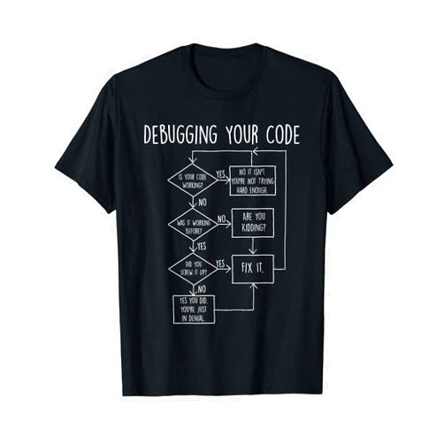 Perks and Recreation Debugging Flowchart - Computer Programming Coding T-Shirt