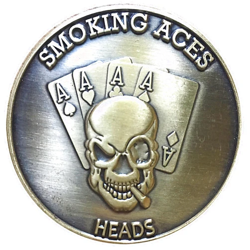 Thompson Emporium Gamblers Creed Lucky Mojo Heads Tails Challenge Coin