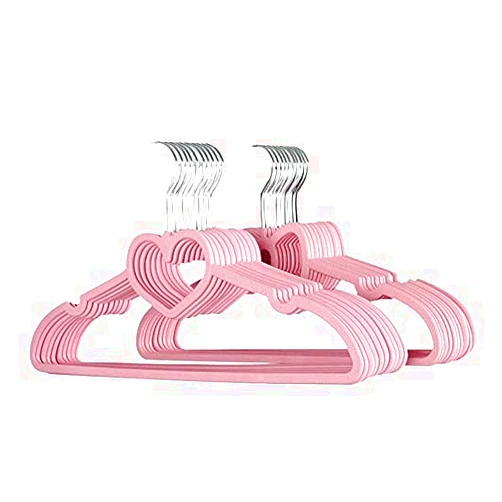 RUrEu Coat Hangers Clothes Hanger Durable Hanger Heart Pattern Coat Hanger Adult Children Clothing Hanging Supplies Clothes Hangers/Pink/10Pcs