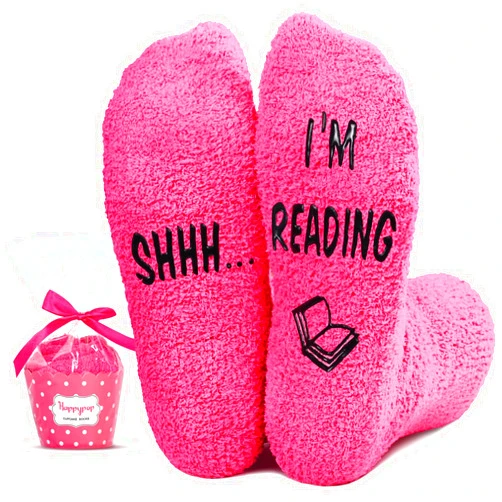 HAPPYPOP Graduation Reading Gifts for Women - Book Graduation Teacher Socks for Her