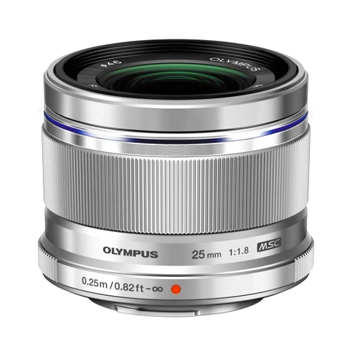 OM SYSTEM OLYMPUS M.Zuiko Digital 25mm F1.8 Silver For Micro Four Thirds System Camera, Compact Design, Beautiful Bokeh, Bright