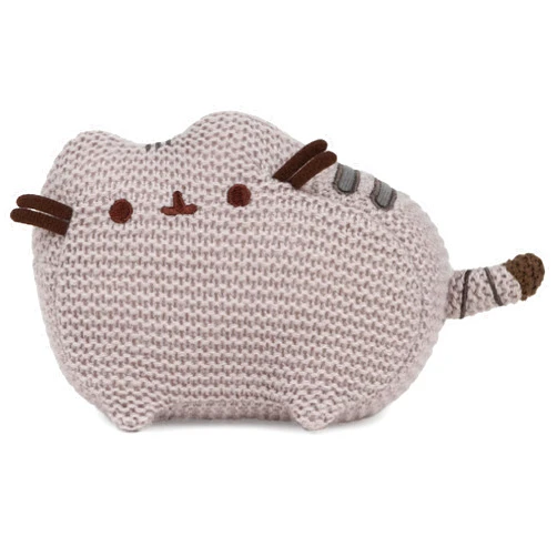 GUND Pusheen The Cat Knit Plush, Stuffed Animal for Ages 8 and Up, Gray, 6”