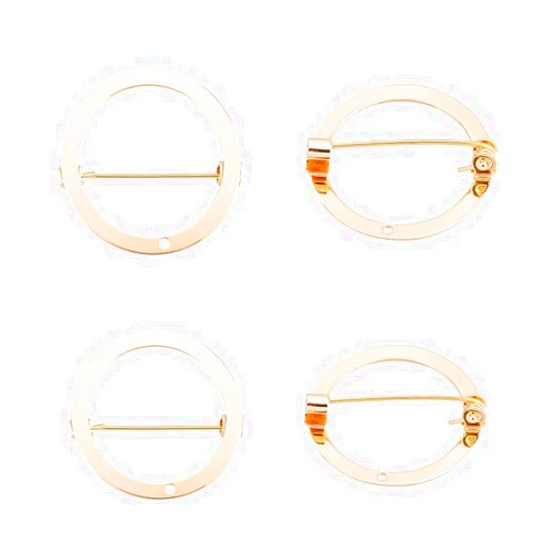 UNICRAFTALE About 4Pcs Brass Brooch Pin Backs Donut Brooch Base Safety Catch Pins Back Clasps Pin Light Gold Brooch with Hole for Name Badge Jewelry Making, 28.5mm