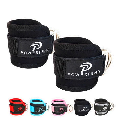 Powerfeng Ankle Strap Cable Machine: Ankle Cable Attachments for Gym Ankle Cuff Cable Glute Kickback Ankle Straps for Leg & Glute Ankle Cuffs Women