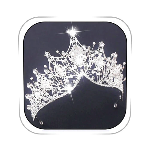 Ibliss Baroque Wedding Crown Crystal Bride Tiaras Queen Beads Bridal Hair Accessories for Women and Girls