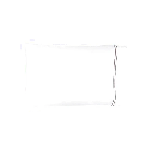 Sferra Grande Hotel White/Grey King Pillowcase Pair