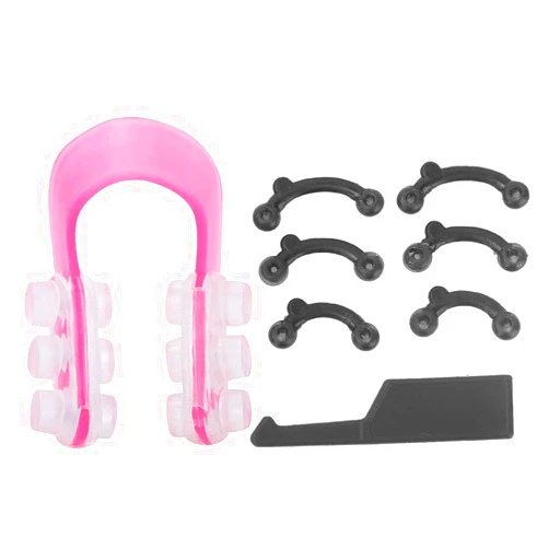 Jinshining A Set of Black and Pink Nose Up Lifting Shaping Clip Invisible Shaper Tool,Straightening Beauty Massage Tool Bridge Straightening for Nose Uplifting Crooked Women Men Bridge Wide Lifter Men's