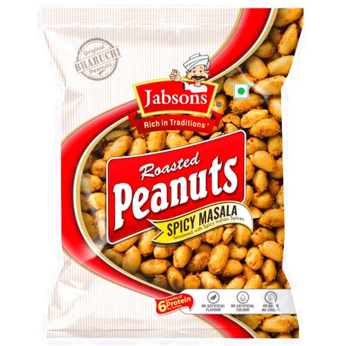 Jabsons - Jumbo Roasted Peanuts, Spicy Masala (5 PACK), 140g x 5