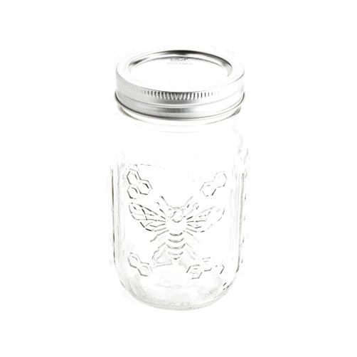 Ball Honeybee Keepsake Mason Jars with Lids and Bands, Regular Mouth, 16 Oz Pint Jars, 6-Pack