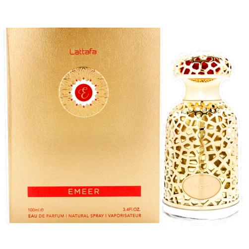 Lattafa Emeer Eau de Parfum Spray for Unisex, 3.4 Ounce