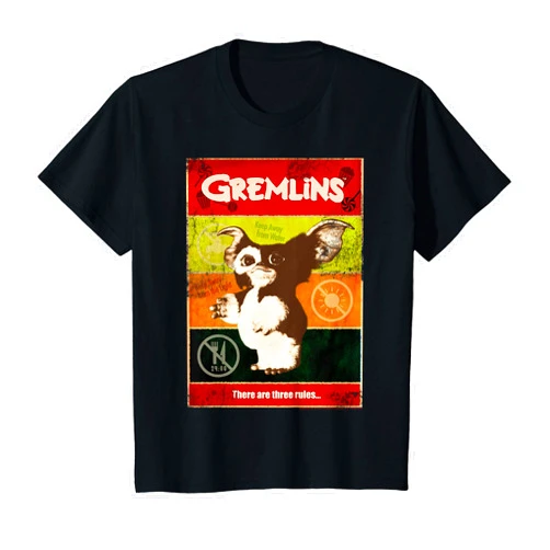 Gremlins Kids Gremlins Gizmo Paneled Three Rules Poster T-Shirt