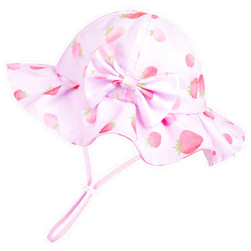 Pink Dino Toddler Baby Sun Hat for Girls UPF 50+ Bucket Hat for Kids Girls Summer Hat Wide Brim Infant Beach Hat for Baby 1-3 Years