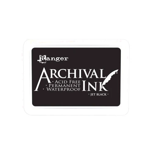 Ranger RGRA3P.06701 Ranger Archival Ink Pad #3 Jumbo Jet Black Ink Pad Jumbo Black
